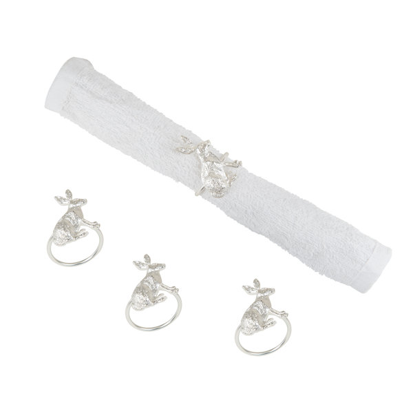 Birch Lane™ Silver Rabbit Napkin Rings Wayfair